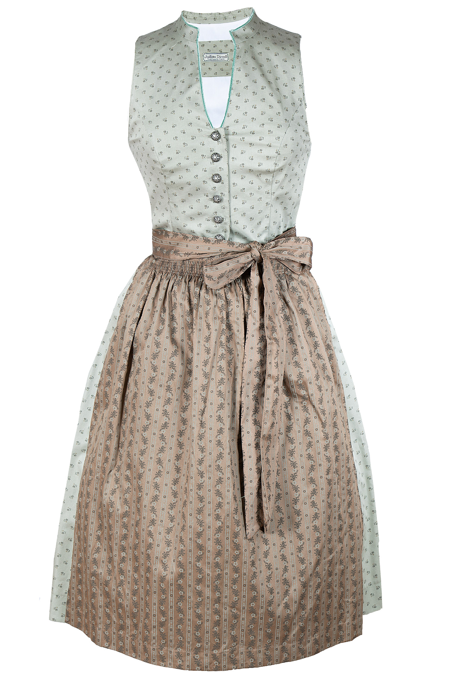 Dirndl hochgeschlossen in zartem hellgrün