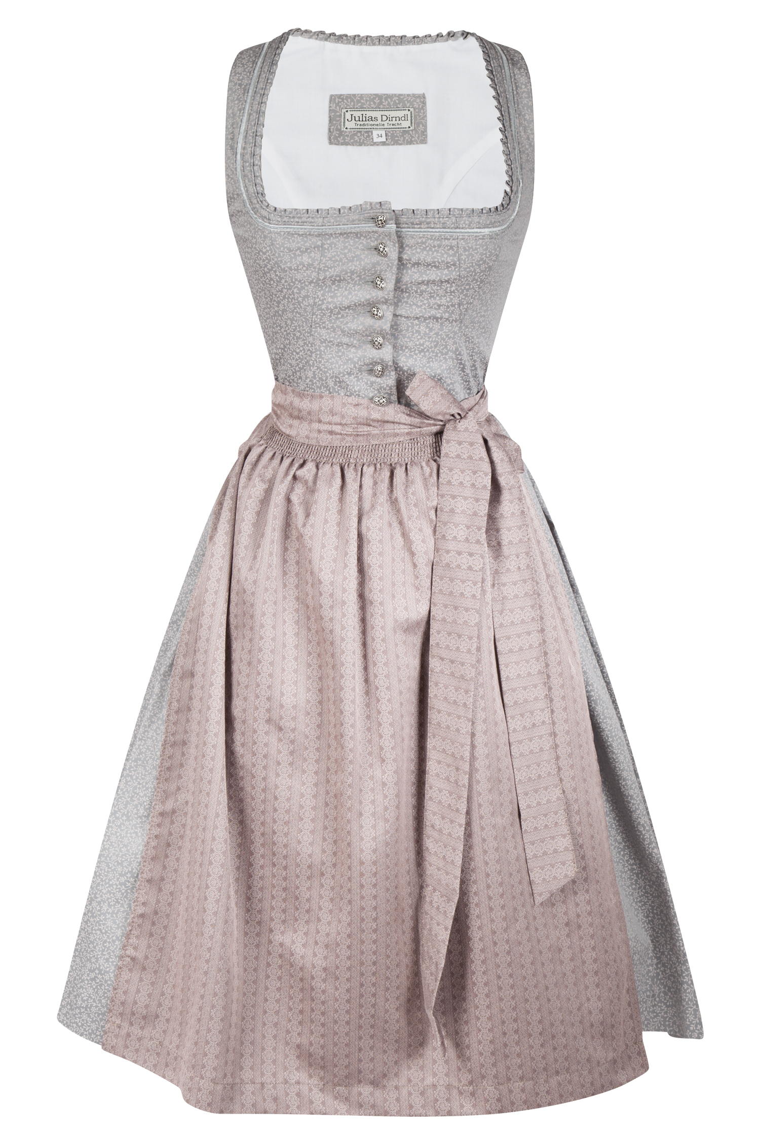 Dirndl von Julias Dirndl in Grau/Rosa